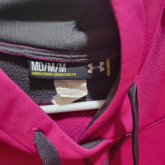 Under Armour Womens size medium pink polyester hoodie - Picture 3 of 4
